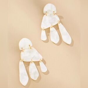 Anthropologie Resin Chandelier Drop Earrings - NWT